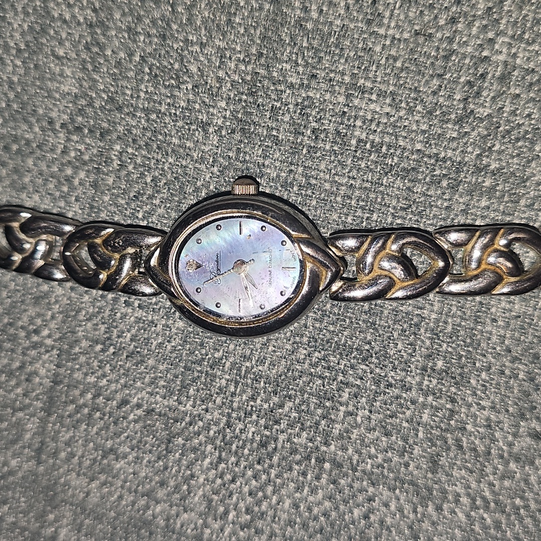 Royalton Silver Womens Watch With Diamond And Mother Of Pearl Dial
